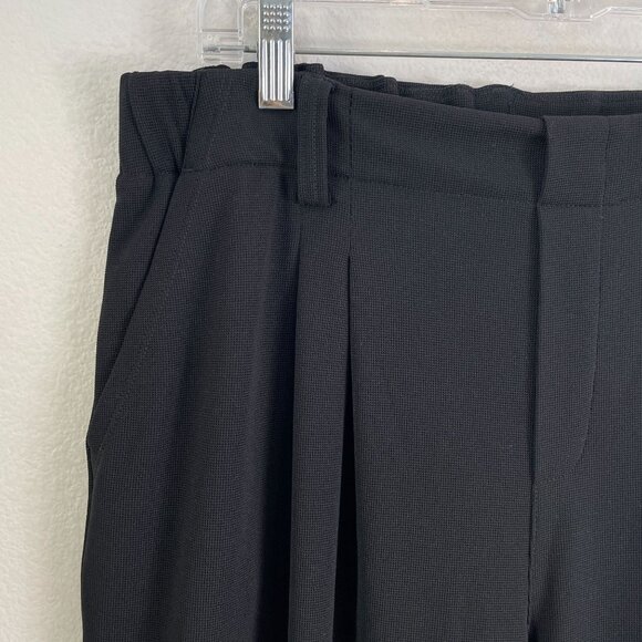 Halara Womens Large Tall Black Wide Leg Trousers Pleated Pull On Pants - Picture 8 of 8